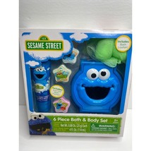 Sesame Street Cookie Monster 6 Piece Bath Body Set Gift Box Set - £19.74 GBP