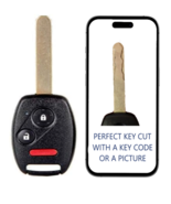 KEY CUT SERVICE +  REMOTE KEY FOR HONDA 2007 - 2015 MLBHLIK-1T 35111-SWA... - $551.89 MXN