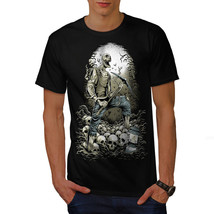 Wellcoda Zombie Miner Skull Horror Mens T-shirt,  Graphic Design Printed Tee - £14.87 GBP+