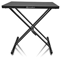 Portable Dj Table Stand By Axcessables With Double-X Braced Keyboard Stand And V - £116.17 GBP