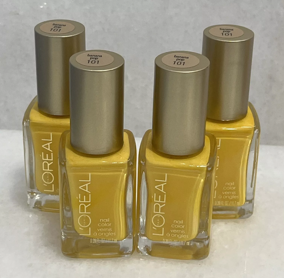 4 L&#39;oreal Nail Polish Color - 101 Banana Pop - 0.39 oz - $11.40