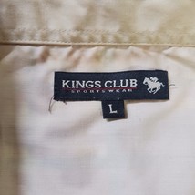 Kings Club Sportswear Men's Red/White Plaid Short Sleeve Button-Down Shirt Sz L image 3