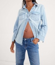 Hatch the denim maternity shirt in Light Wash - size M - $142.56