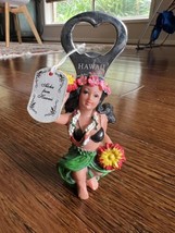 Bottle Opener Hawaii Hula Girl Dance Tiki Bar Decor Souvenir Collectable - £13.06 GBP