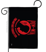Red Pow Mia Garden Flag 13 X18.5 Double-Sided House Banner - £17.65 GBP