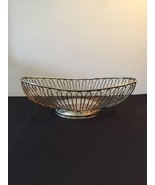 Vintage 80s Silver Plate Oval Wire Basket by International Silver Co.  - $336.96 MXN