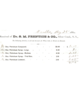 Silver Creek New York Dr Prentice Quack Medicine Document - $23.50