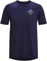 Under Armour T-Shirt Mens XL Blue Loose UA Engineered Mountain Short Sleeve NEW - $22.64