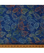 Cotton Batik Sea Turtles Rainbow Ocean Sea Fabric Print by the Yard D307.65 - $22.26 CAD