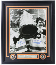 Rare " Bobby " Clarke Bernie Parent Signé Encadré Flyers 16x20 Coupe Photo JSA - £155.91 GBP