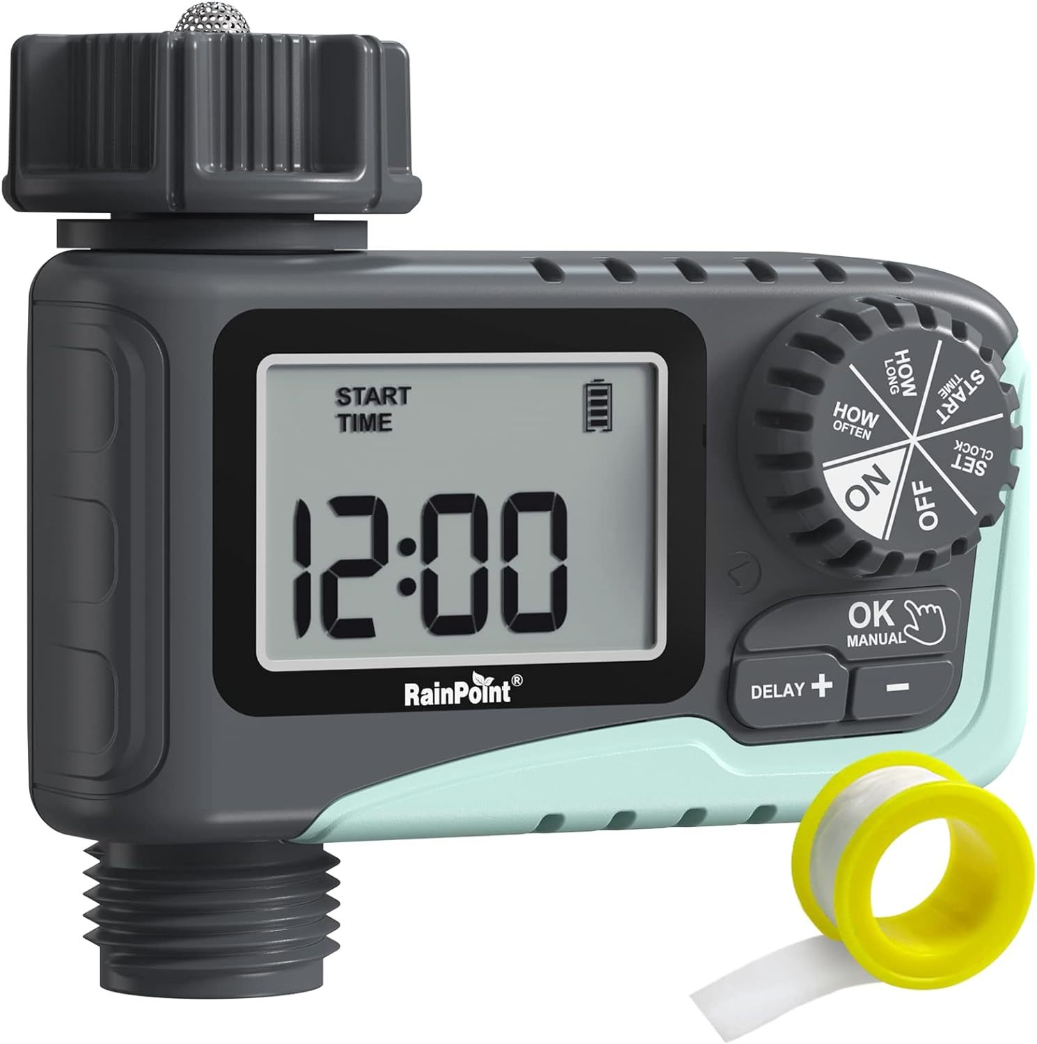 Rainpoint Sprinkler Timer Outdoor, Water Timer For Garden Hose, 2024 Rel... - $44.94