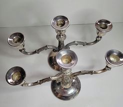 2 SHERIDAN SILVER PLATED CANDLEABRAS image 4