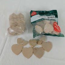 Lara&#39;s Craft 34 Unfinished Wood Single Double Hearts Sealed Loose Crafti... - £7.66 GBP