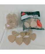 Lara&#39;s Craft 34 Unfinished Wood Single Double Hearts Sealed Loose Crafti... - £7.52 GBP