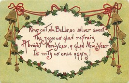 Embossed A Happy New Year Cancel 1904 Bells Germany DB Christmas Postcard N546 - £4.68 GBP