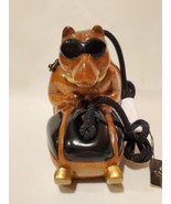 Timmy Woods Bear With Goggles On Snowmobile Acacia Wood Purse Signed 68/78 - £156.42 GBP