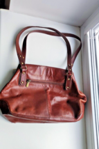 Vintage Vera Pelle Bag Ladies Brown Leather women&#39;s handbag - £31.44 GBP