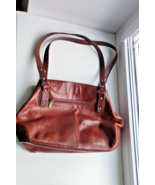 Vintage Vera Pelle Bag Ladies Brown Leather women&#39;s handbag - $55.16 CAD