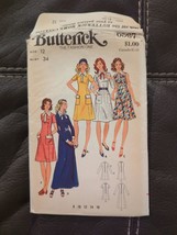 Vtg 60s Butterick 6567 Sew Pattern Misses Semi Fitted Dress UC Size 12 - £19.03 GBP