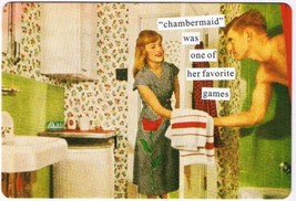 Anne Taintor Comic Postcard Chambermaid Was One Of Her Favorite Games - $2.96