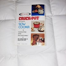 Rival Crock Pot Electric Slow Cooker Stoneware Manual &amp; Recipe Cookbook 3150 - £8.78 GBP