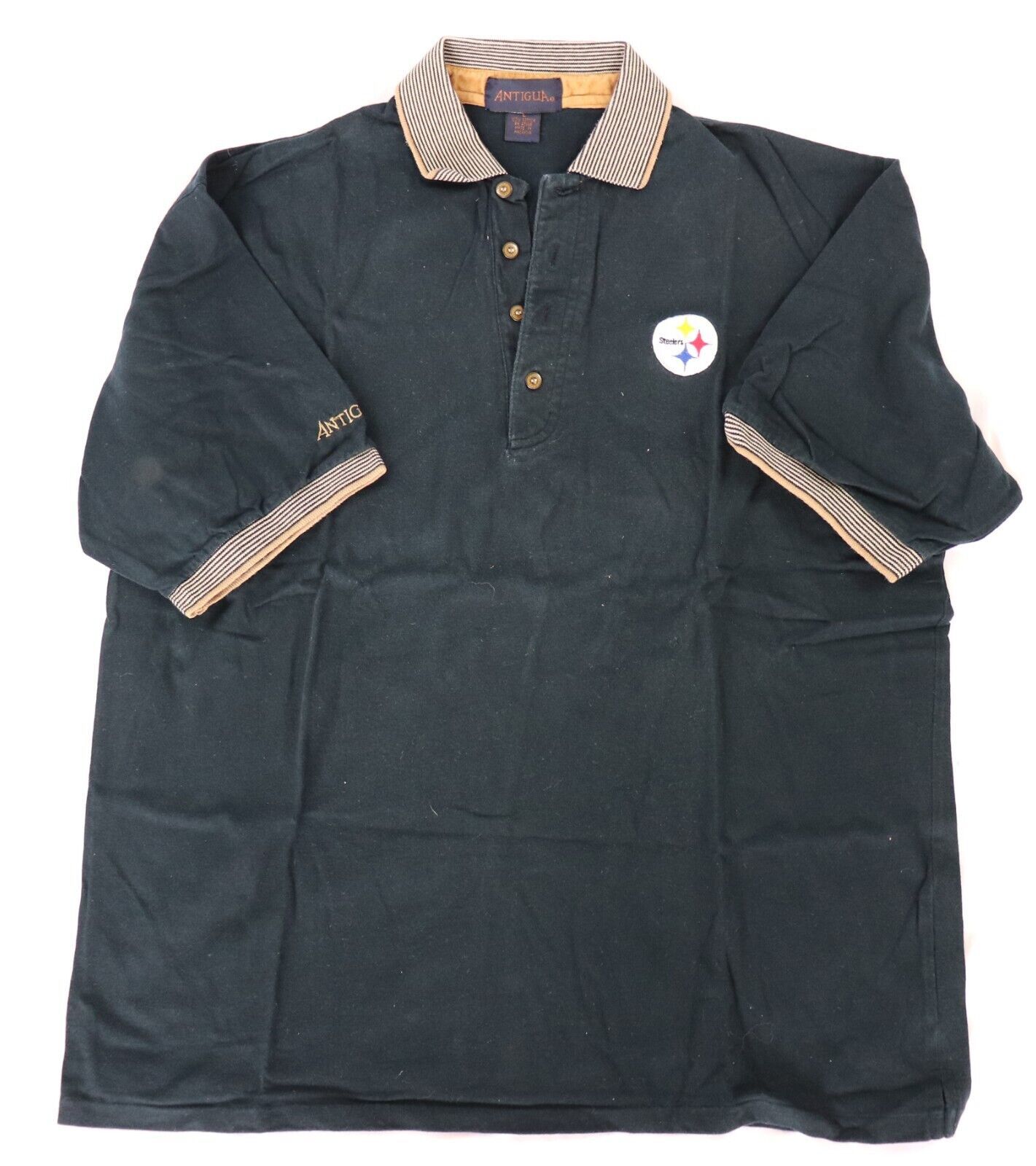 NEW w/o Tags VINTAGE 1990s Pittsburgh Steelers Antigua Golf Shirt Large LG L - £38.71 GBP