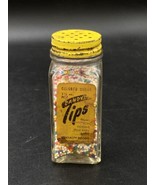 Candy Tips Specially Foods Chicago 50’s Cake Sprinkles Bottle Jar Vintag... - $31.18