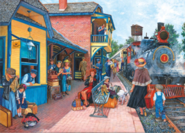 SunsOut Waiting at the Station 1000 Piece Jigsaw Puzzle By Susan Brabeau... - $14.85