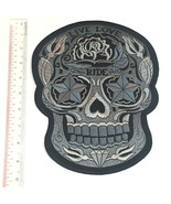 Live Love Ride Aztec Sugar Skull Motor Biker Embroidered Patch 10 Inch H... - $41.79