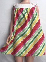 Gymboree Candy Stripe Dress Sleeveless 6-12 Mos White Pink Green Yellow bloomer - £23.74 GBP