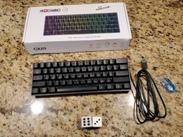 HK Gaming GK61 V2 Mechanical Gaming Keyboard with RGB Lighting. White - $58.41