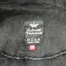 Almost Famous ST-J255-L0 Women's Black Front Zip Denim Jacket Size Medium image 6
