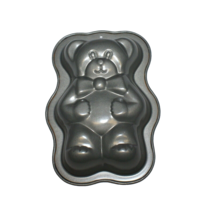 Teddy Bear Mini Cake Pan Mold Jello Cookie Chocolate Form 4.75&quot; Non Stick Metal - £4.35 GBP