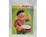 Vintage 1986 Sesame Street Ernie Plays The Drum Frame-Tray Puzzle - $21.77