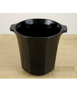 Vintage French Luminarc Octagonal Black Glass Ice Bucket - $565.19 MXN