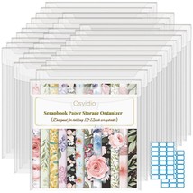 32 Pieces 12X12 Inch Scrapbook Paper Storage Organizer With Label Stickers, Pape - £39.61 GBP