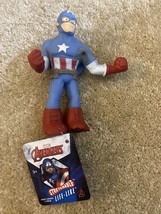 JA-RU Marvel Avengers Stretchy Toys Heroes Mini Action Figure Captain Am... - $8.91