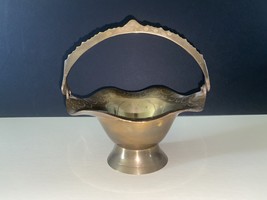 Vintage Brass Fruit Bowl With Swinging Handle - £17.58 GBP