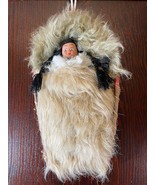 Native American Doll Porcelain Head Hand Painted in Leather and Faux Fur... - £11.39 GBP
