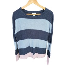 Caslon Sweater Small Womens Color Block Long Sleeve Crew Neck Grey Pink - £14.94 GBP