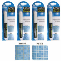 4 Tile Grout Marker Repair Marker Wall Pen White Odorless Non Toxic Floo... - $26.64