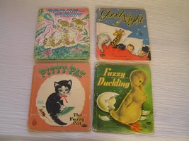 Lot Of 4 Vintage Whitman Fuzzy Wuzzy Pitty Pat Tommy &amp; Timmy Good Night Duckling - £22.41 GBP