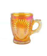 Dugan Marigold Carnival Glass Beaded Shell Mug, Original Antique c.1904 - £27.96 GBP