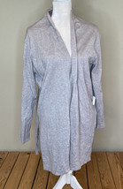 H By halston NWOT women’s open front cardigan sweater Size L Grey J11 - £10.11 GBP