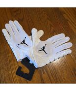 NEW Nike Jordan Jet 7.0 Football Gloves White Cement Black Size Medium - $56.05