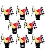 HFYZZ Racing Table Centerpieces Set of 8 with Flags Buckets Stickers - $283.94 MXN