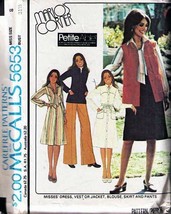 Vintage 1977 Misses' Dress, Jacket, Skirt, Blouse & Pants Pattern 5653-m Sz 8 - £9.43 GBP