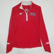 Nike USA Olympic Track Field Team Element Long Sleeve Shirt Running Sz M... - £25.92 GBP