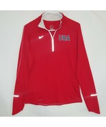 Nike USA Olympic Track Field Team Element Long Sleeve Shirt Running Sz M Elite - $32.97