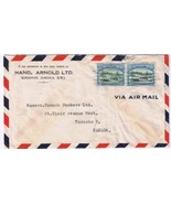 Jamaica To Toronto Envelope Hand Arnold Kingston 2 3d Stamps Columbus - £2.26 GBP